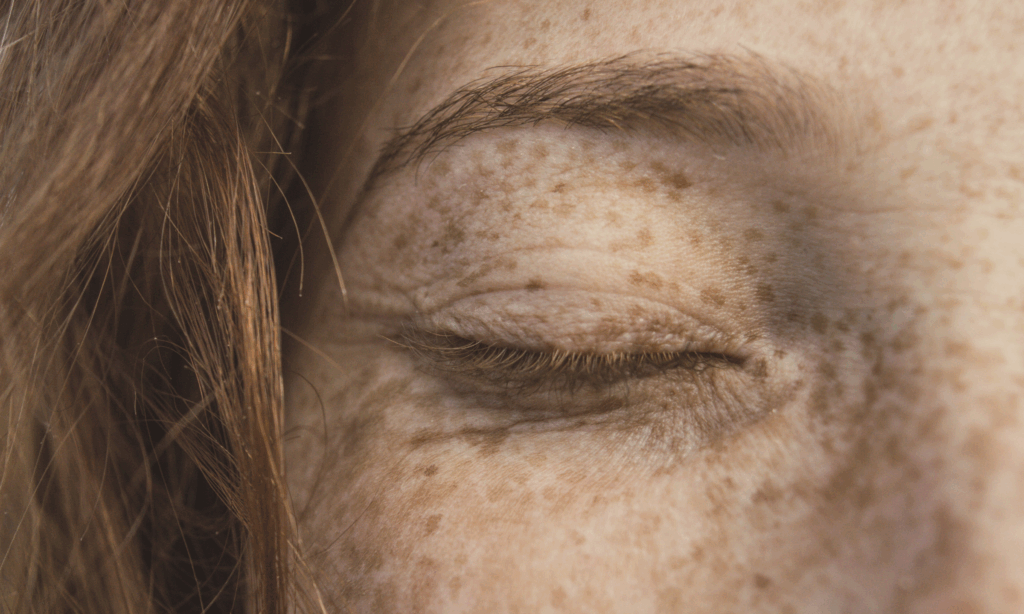 woman is taking a self compassion break