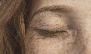 woman is taking a self compassion break