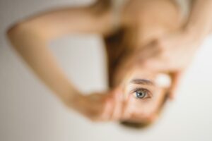 reflection of a woman in the mirror