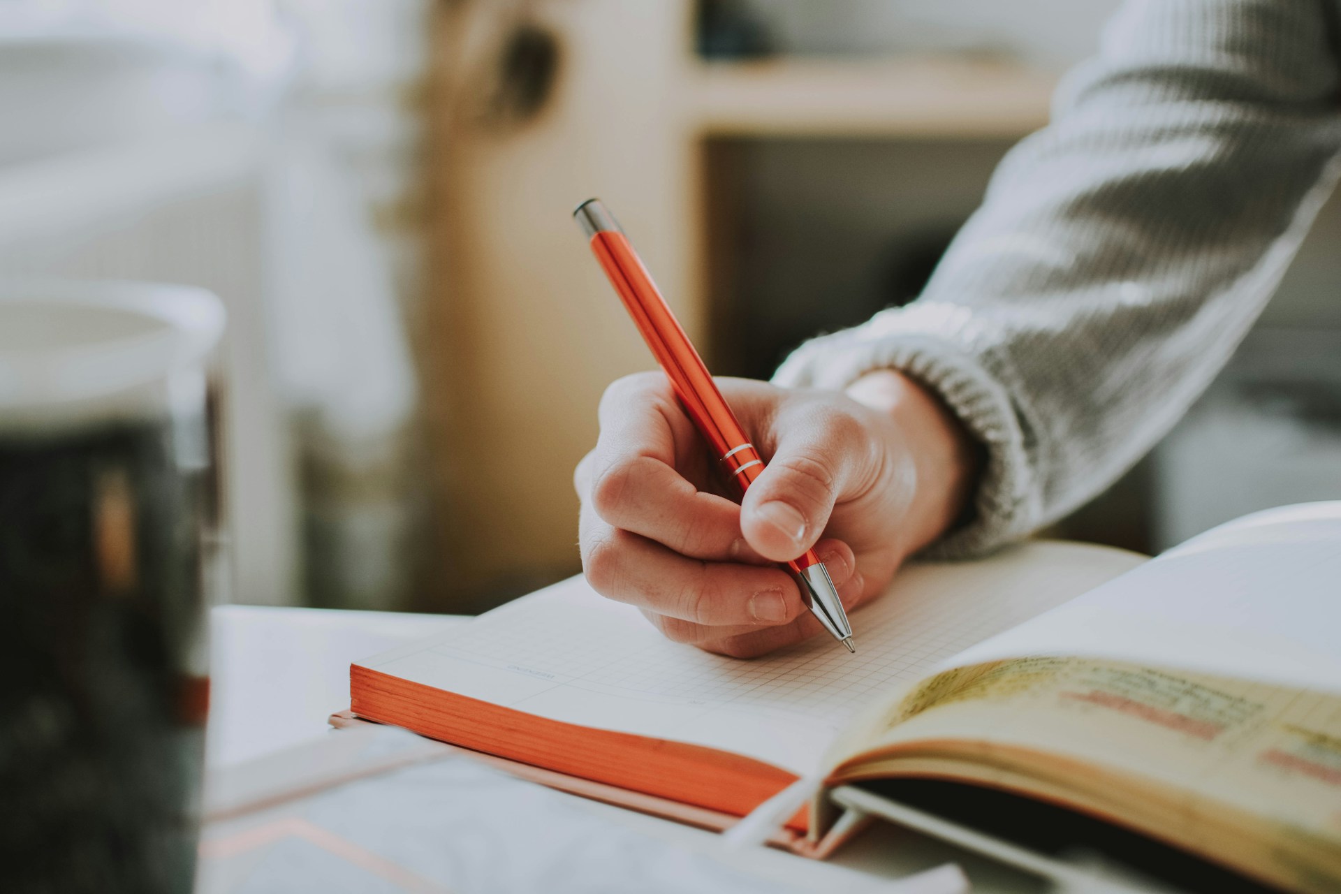 person writing about setting boundaries